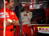 Felipe Massa regarde attentivement le d�roulement de la deuxi�me s�ance.