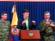Le ministre colombien de la Défense a dévoilé la vidéo en compagnie de membres de l'armée colombienne