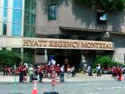 Des syndiqu�s du Hyatt Regency en gr�ve