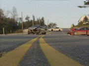 Accident sur une route