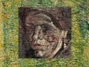 Un portrait de femme se cache derri�re �Un coin d'herbe�