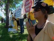 Des manifestants