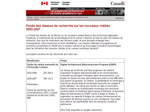 La page Internet du FRRNM