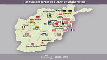 Position des forces de l'OTAN en Afghanistan
