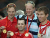 Dominic Seiterle, Brian Price, Adam Kreek et Malcolm Howard