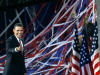 Barack Obama c�l�brant sa soir�e � Denver.