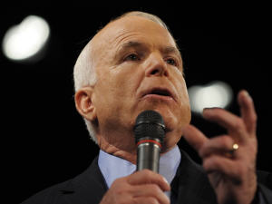 John McCain, lors de son discours à Scranton