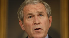 Le président Bush s'adressant au peuple américain.