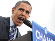Barack Obama, � Lansing, au Michigan.