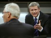 Stephen Harper et St�phane Dion