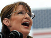 Sarah Palin, candidate républicaine à la vice-présidence, en campagne à Carson au Colorado