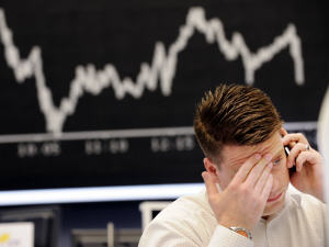 Un courtier à la bourse de Berlin