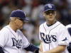 Joe Maddon et Scott Kazmir