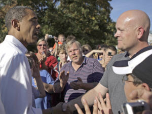 Barack Obama a discuté avec Joe Wurzelbacher pendant quelques minutes dimanche.