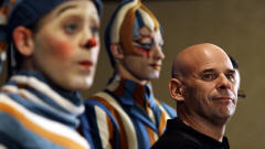 Guy Laliberté lors d'une conférence de presse à Los Angeles, en novembre 2007