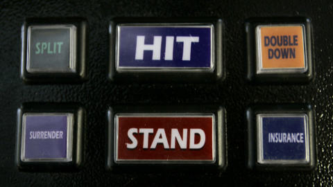 Boutons d'une machine � poker