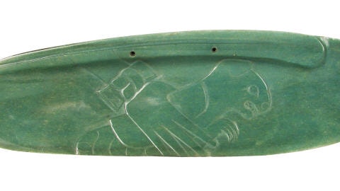 Un pendentif en jade unique de l'exposition Costa Rica