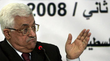 Mahmoud Abbas au Conseil central de l'OLP � Ramallah, en Cisjordanie
