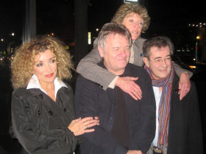 Cl�mence DesRochers, en compagnie de ses complices, Marie-Mich�le Desrosiers, Jean-Guy Moreau et Guy Latraverse