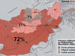 Présence talibane en Afghanistan - 2008
