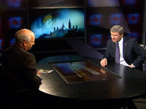 Peter Mansbridge et Stephen Harper