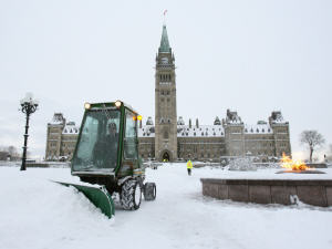La Colline du Parlement au lendemain de la tempête