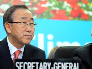 Le secrétaire général des nations unies, Ban Ki-moon