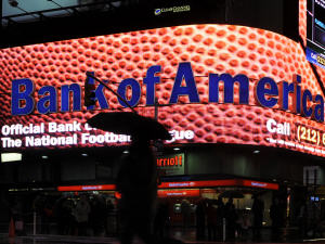 Une succursale de la Bank of America à New York