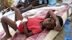 Un enfant souffrant du chol�ra