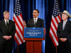 Tom Vilsack, Barack Obama et Ken Salazar.