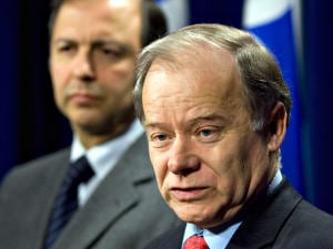 Le ministre québécois du Développement économique, de l'Innovation et de l'Exportation, Raymond Bachand et maintenant ministre des Finances