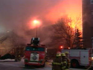 Feu à Montréal