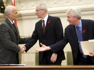 Jack Layton, Stéphane Dion et Gilles Duceppe