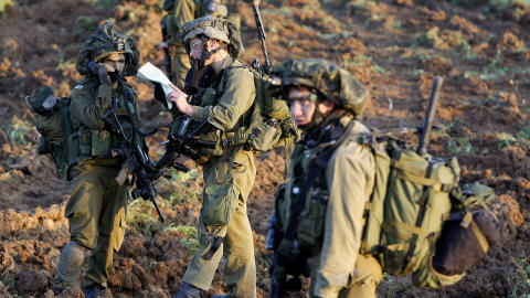 Soldats israéliens dans la bande de Gaza