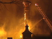 L'incendie a ravagé le Manège militaire en avril 2008