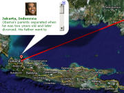 La bio de Barack Obama � partir de Google Maps