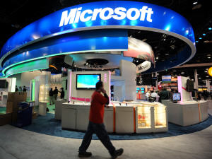 Un stand Microsoft