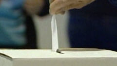 Un vote d�pos� dans une bo�te