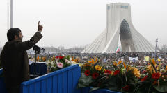 Le président iranien a prononcé un discours à Téhéran pour souligner le 30e anniversaire de la révolution islamique.
