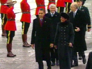 Barack Obama et Michaëlle Jean