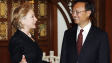 La secr�taire d'�tat am�ricaine Hillary Clinton et son homologue chinois Yang Jiechi.