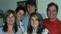 Marie-Jos�e Fortin, Gilles Blackburn et leurs enfants