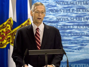 Le ministre des Finances de la Nouvelle-Écosse, Michael Baker, est mort le 2 mars 2009.