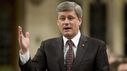 Stephen Harper � la Chambre des communes
