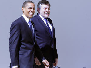 Barack Obama et Gordon Brown
