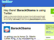 La page Twitter de Barack Obama