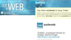 La page Twitter de Sur le web