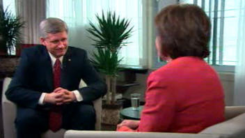C�line Galipeau rencontre le premier ministre Stephen Harper