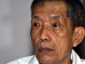 Kaing Guek Eav, alias Douch, premier responsable des Khmers rouges accusé devant un tribunal international