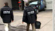 Des policiers se dirigent vers les bureaux de la FTQ